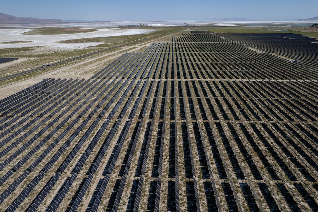 (Trent Nelson  |  The Salt Lake Tribune) Horseshoe Solar in Tooele County on Monday, June 24, 2024.