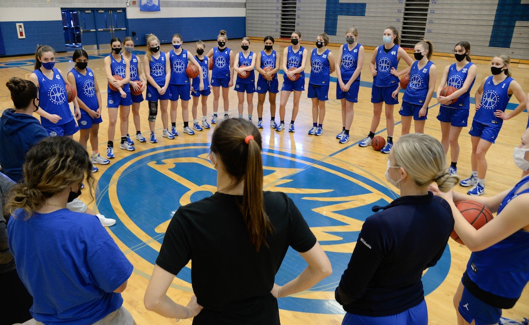 (Francisco Kjolseth  | The Salt Lake Tribune) Fremont girls basketball begins their practice on Wednesday, Feb. 24, 2021, ranked in the top 15 program in the country, per MaxPreps, and led by 3 highly recruited girls.