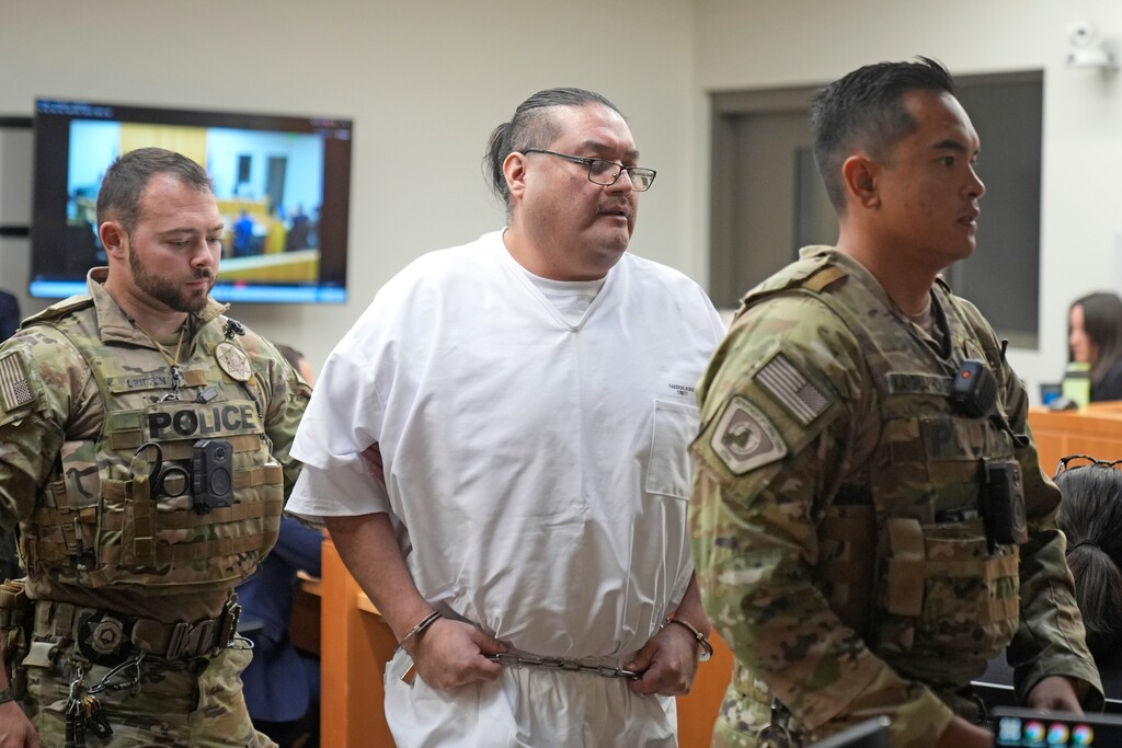 (Rick Bowmer | AP) Death row inmate Taberon Honie leaves for a break during the Utah parole board's commutation hearing at the Utah State Correctional Facility in Salt Lake City on Tuesday, July 23, 2024.
