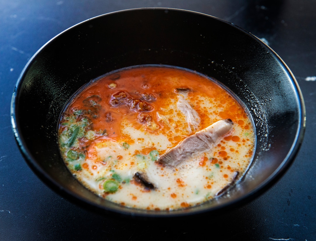 (Rick Egan  |  The Salt Lake Tribune)   Spicy pork at the Ramen Bar in Salt Lake City, Wednesday, Jan. 16, 2019.