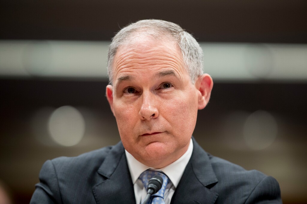 (Andrew Harnik | The Associated Press) In this May 16, 2018 file photo, Environmental Protection Agency Administrator Scott Pruitt appears before a Senate Appropriations subcommittee on the Interior, Environment, and Related Agencies on budget on Capitol Hill in Washington. President Donald Trump’s cabinet offers its members broad opportunities to reshape the government and advance a conservative agenda. But that comes with everyday doses of presidential adulation, humiliation, perks and pestering. Sometimes all at roughly the same time.