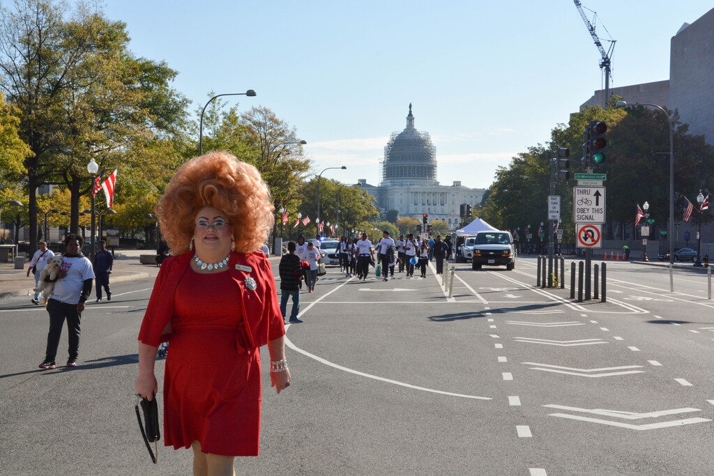 (Joshua Davidsburg  | Courtesy of Slamdance Film Festival) Muffy Blake Stephyns, a D.C. bureaucrat by day and drag performer by night, is the focus of the documentary "Queen of the Capital," an official selection of the 26th annual Slamdance Film Festival.