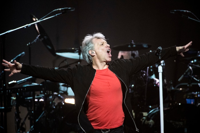 (Chris Detrick | The Salt Lake Tribune) Jon Bon Jovi performs during the 'This House Is Not for Sale' Tour at Vivint Smart Home Arena Friday, March 16, 2018.