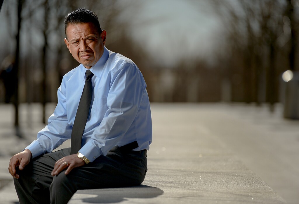 (Francisco Kjolseth | The Salt Lake Tribune) Latino shop owner Jose Lopez, who was attacked at his Utah tire store, sits outside the federal courthouse in Salt Lake City on Friday, Feb. 14, 2020, where he has testified against the man who yelled, ‘I’m here to kill a Mexican.’