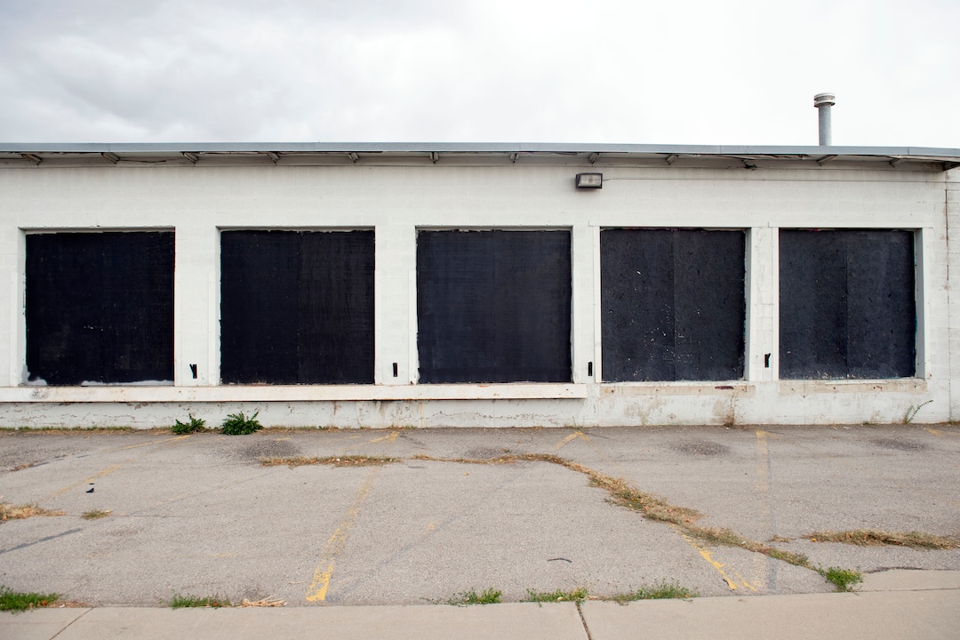 (Jeremy Harmon  |  The Salt Lake Tribune) This abandoned warehouse on 500 South will be part of a 12.4-acre development just west of downtown Salt Lake City. The development, called Post District, is mostly comprised of the block between 300 and 400 West and 500 and 600 South. Photographed on Thursday, Oct. 17, 2019.