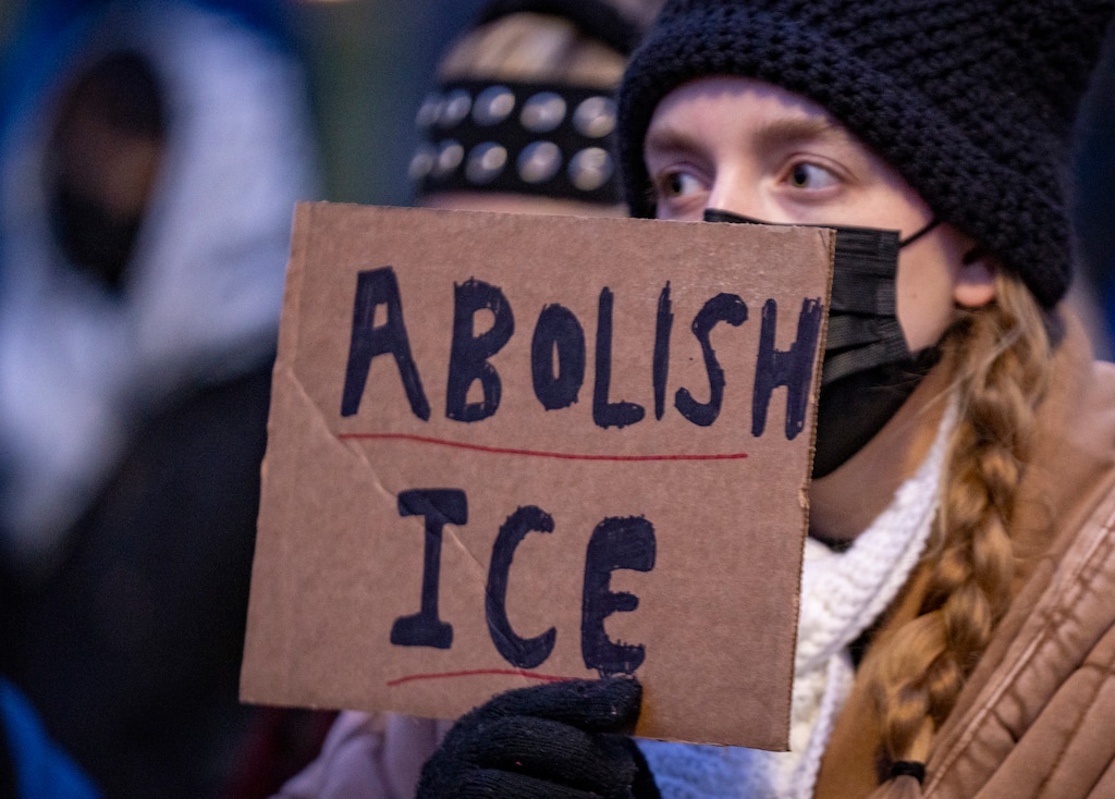 (Rick Egan | The Salt Lake Tribune) Crowds gather at Pioneer Park to protest agains ICE, on Thursday, Jan. 8, 2026.