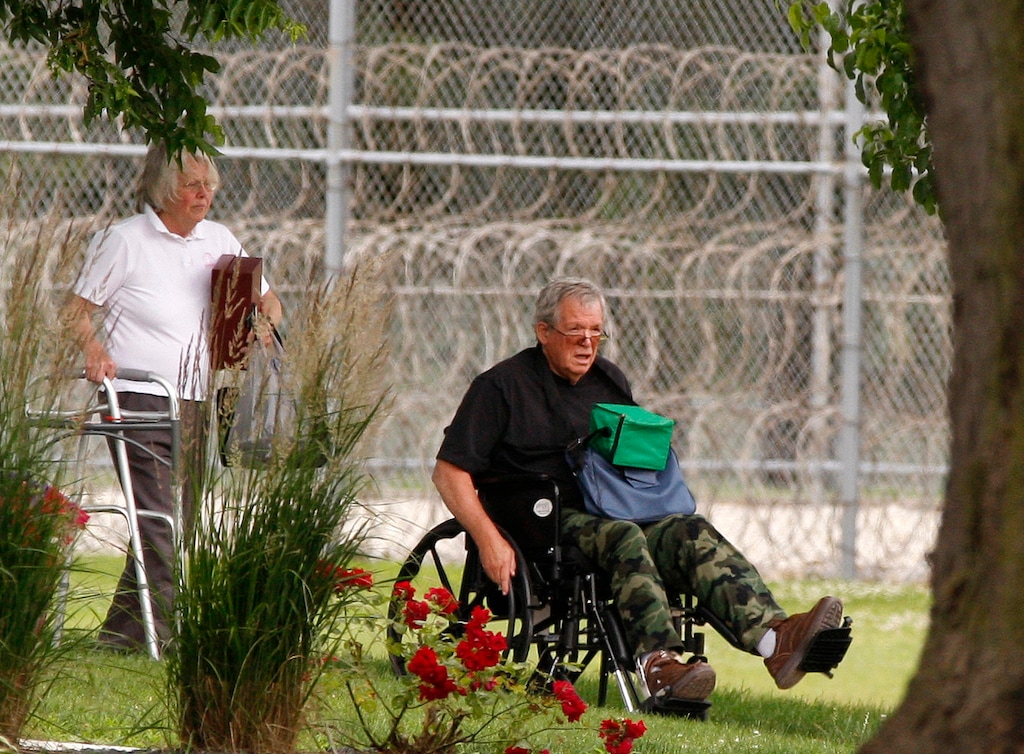 (Andrew Link | The Rochester Post-Bulletin via AP) In this June 22, 2016, photo, former Speaker of the House Dennis Hastert, right, reports to the Federal Medical Center in Rochester, Minn., to begin serving a sentence in a hush money case.