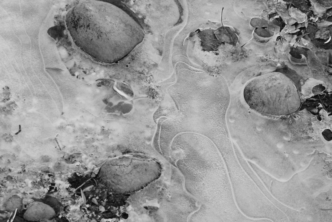 (Christopher M. Bartel  |  Collection of the University of Maryland Art Gallery) "Frozen Creek," an image photographed by Christopher Bartel during his time working at Skinwalker Ranch in Utah's Uinta Basin. The photo is part of an online exhibit, "Skinwalker Ranch Portfolio," presented by the University of Maryland Art Gallery.