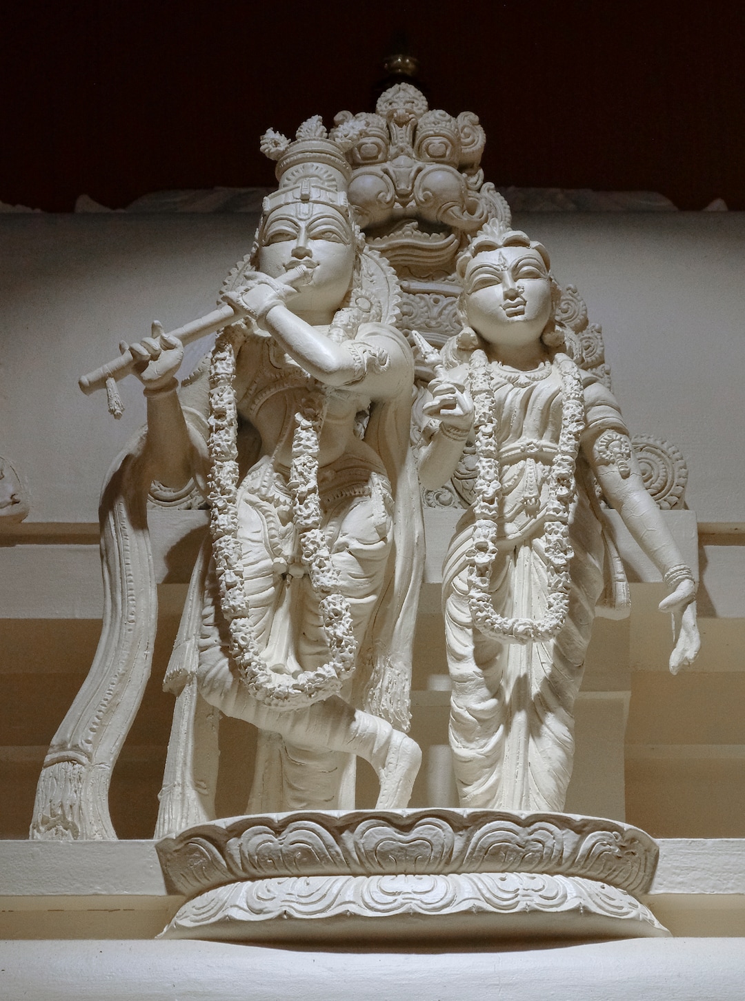 Leah Hogsten  |  The Salt Lake Tribune  Radha and Krishna are the beloved divine couple worshipped with affection in many Hindu traditions. Artisans from around the world spent two years hand-carving deities in the Sri Ganesha Hindu Temple in South Jordan. 