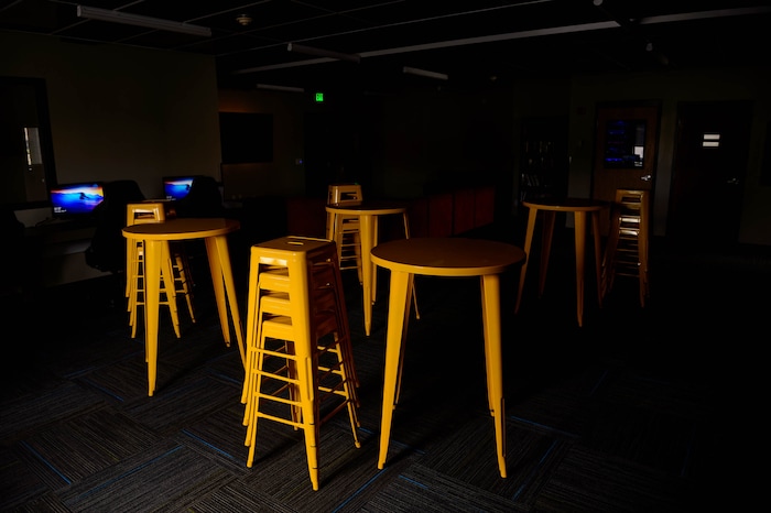 (Trent Nelson  |  The Salt Lake Tribune) The teen learning center at the Murray Boys & Girls Club on Thursday, May 14, 2020. The Boys & Girls Club has moved activities online for all of their members. Teens are meeting via zoom and the club is using Facebook to post activity videos for younger kids.