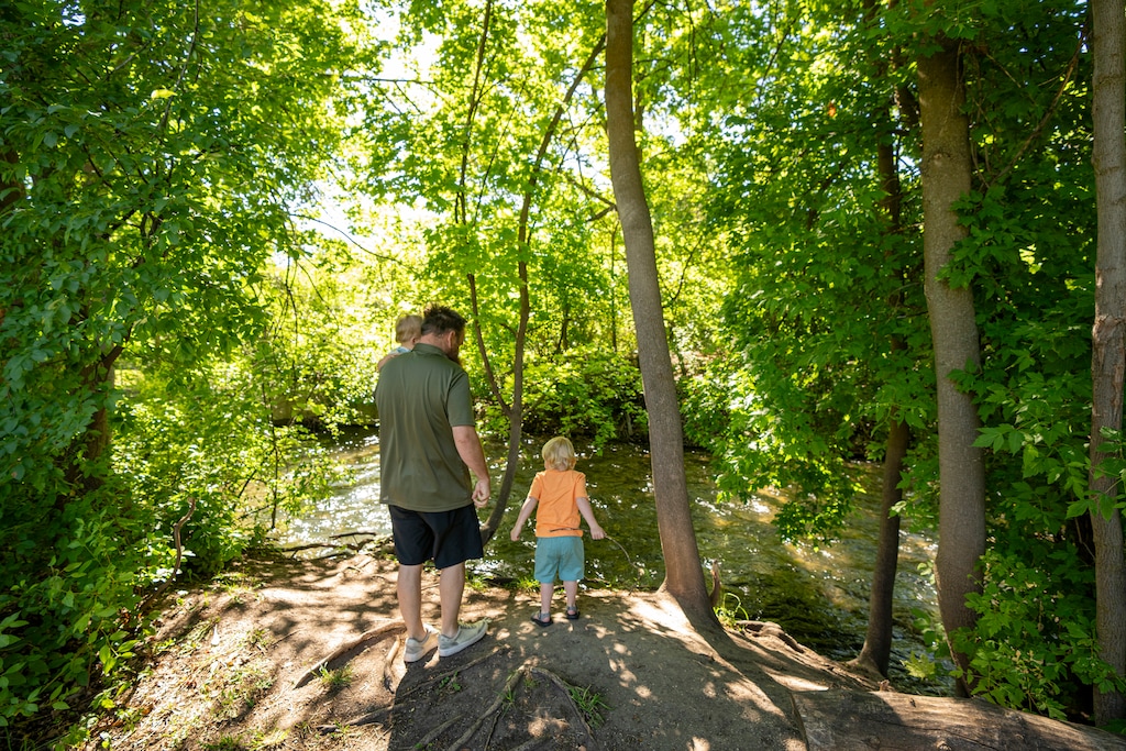 (Rick Egan | The Salt Lake Tribune) A family plays near the Little Logan River on Thursday, June 11, 2026.
