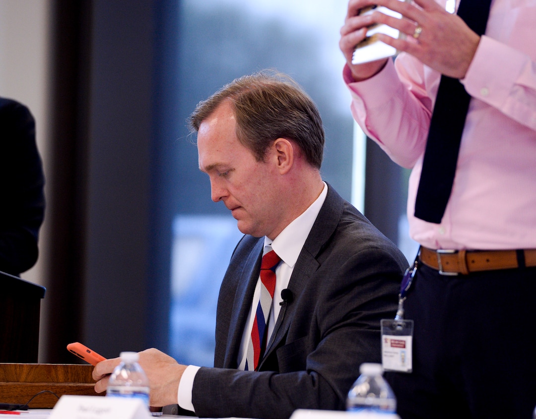 (Leah Hogsten  |  The Salt Lake Tribune)  Rep. Ben McAdams on Friday said that while he will not prejudge the outcome of the impeachment inquiry into President Donald Trump, a formal probe is necessary to determine the facts. McAdams’ Oct. 4, 2019 remarks came after a gathering at the Midvale Senior Center. He began the event with a brief statement on the impeachment inquiry and declined to take questions before pivoting to the scheduled topic of the town hall: health and wellness.