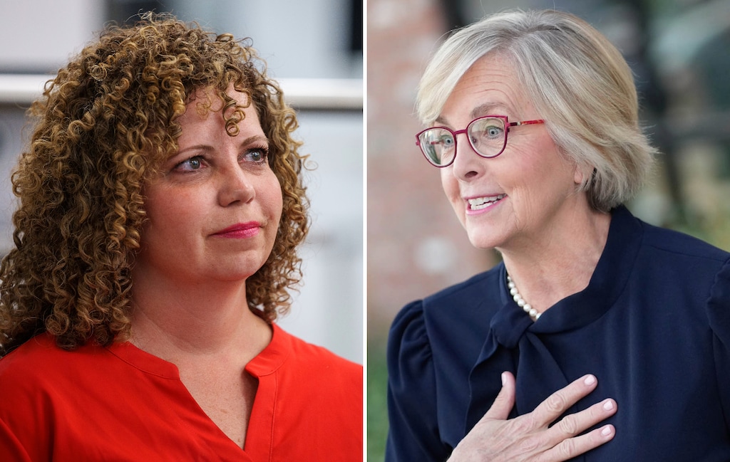 (The Salt Lake Tribune) Celeste Maloy, left, and Becky Edwards, Republican candidates for the 2nd Congressional District.