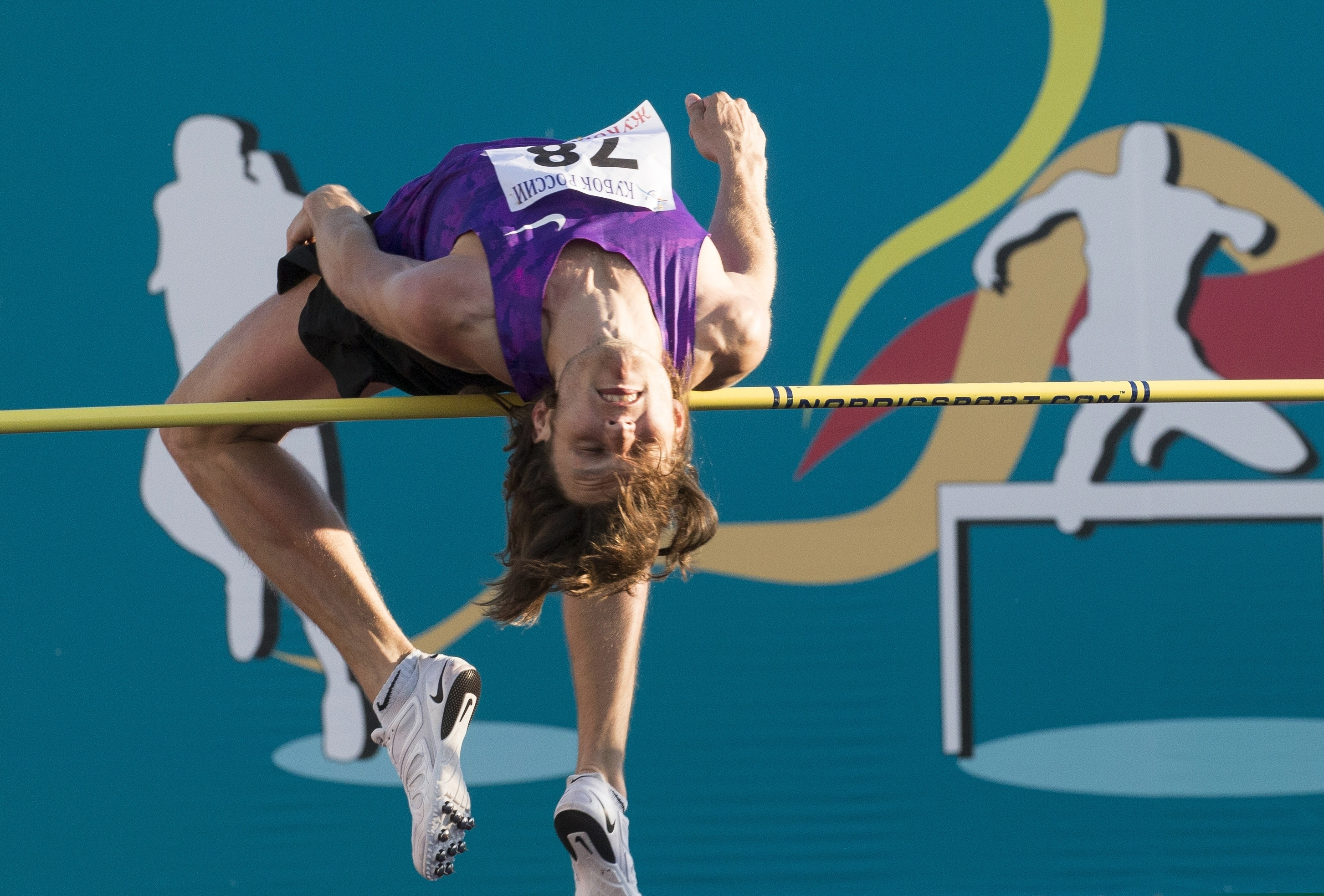 (AP Photo/Alexander Zemlianichenko, FILE) In this file photo dated Thursday, July 21, 2016, Russian high jumper Ivan Ukhov during the Russian Athletics Cup, at Zhukovsky, outside Moscow, Russia. Olympic high jump champion Ivan Ukhov is among 12 Russian track and field athletes found guilty of taking part in state-backed doping, according to an announcement Friday Feb. 1, 2019, by The Court of Arbitration for Sport.