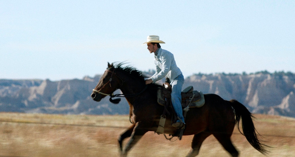 Brady Jandreau in a scene from "The Rider." (Sony Pictures Classics via AP)