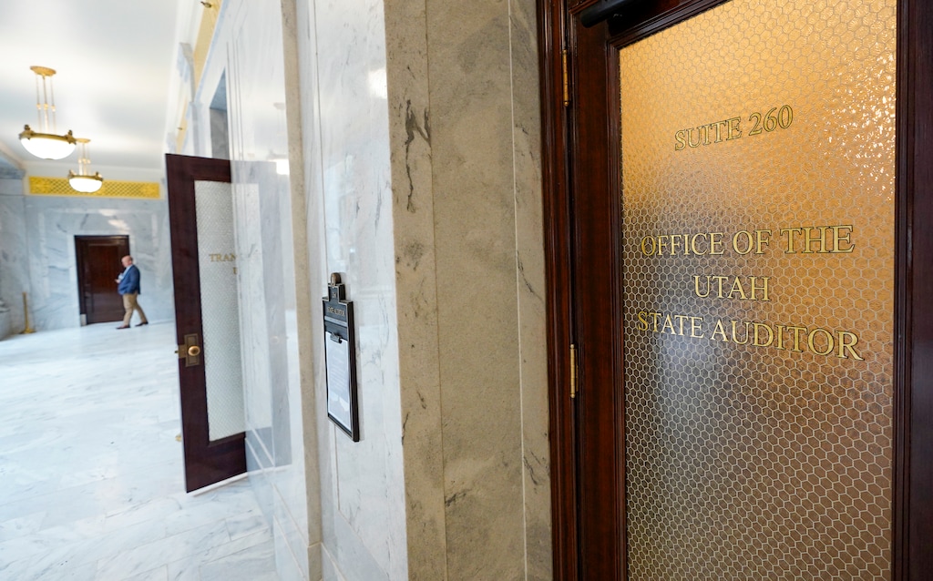 (Chris Samuels | The Salt Lake Tribune) The state auditor’s office at the Capitol in Salt Lake City, Friday, March 7, 2025.
