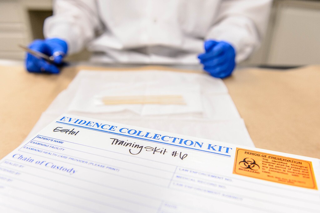 Trent Nelson | The Salt Lake Tribune
An evidence collection kit (rape kit), used for training at Sorenson Forensics in Salt Lake City, Wednesday April 6, 2016.