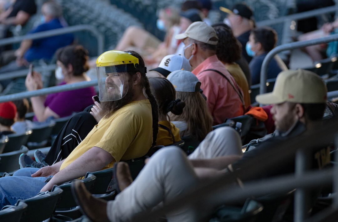 (Francisco Kjolseth | The Salt Lake Tribune) The Salt Lake Bees open their season at Smith’s Ballpark Thursday night, May 6, 2021, after shutting down last season due to the pandemic.