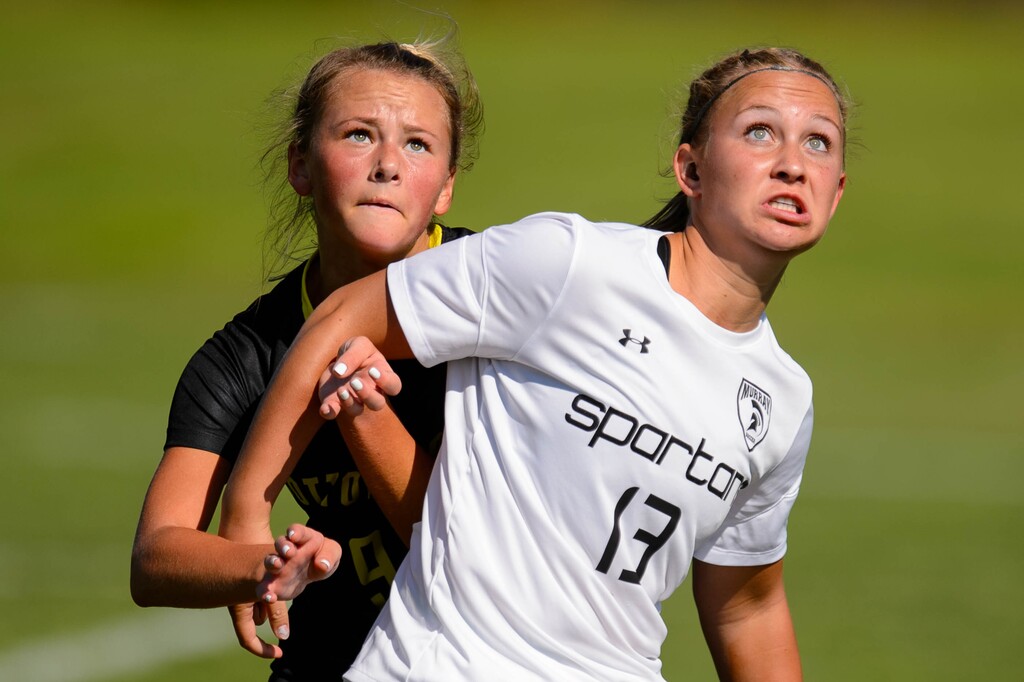 (Trent Nelson  |  The Salt Lake Tribune)  Murray High School soccer player Sophie Post (13) in a game vs. Cottonwood on Thursday Sept. 12, 2019.