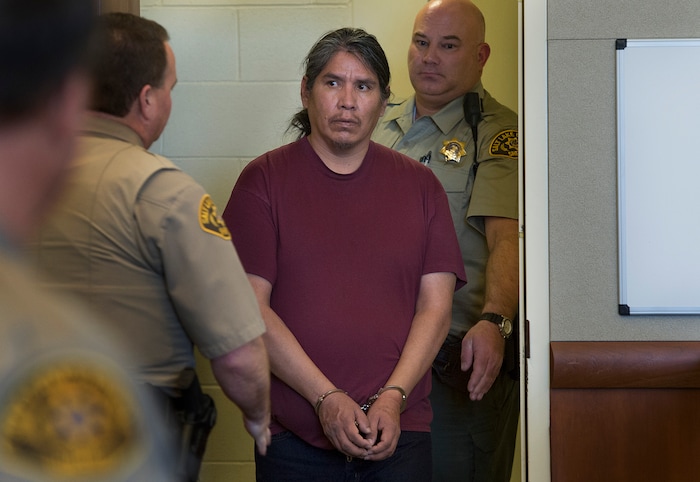 Scott Sommerdorf | The Salt Lake TribuneTerry Lee Black appears at his competency hearing in West Jordan District Court, Thursday, February, 8, 2018. Black is accused of kidnapping, raping and killing 6-year-old Sierra Newbold in 2012.