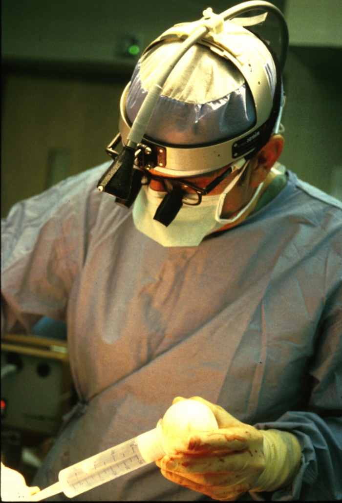 (The Church of Jesus Christ of Latter-day Saints) Russell M. Nelson performing a surgery in an undated photo.