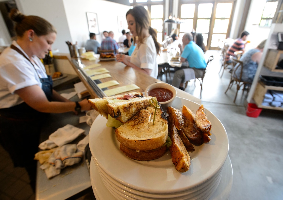 (Steve Griffin  |  The Salt Lake Tribune) The pork belly BLT  at Tradition in Salt Lake City.