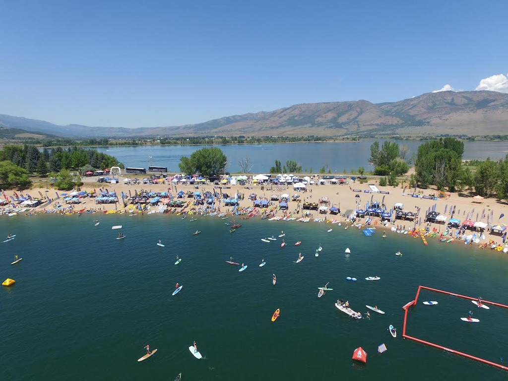 |  Courtesy PhotoDrone DJI Photo of Demo Day beach at Pineview Reservoir Tuesday.
