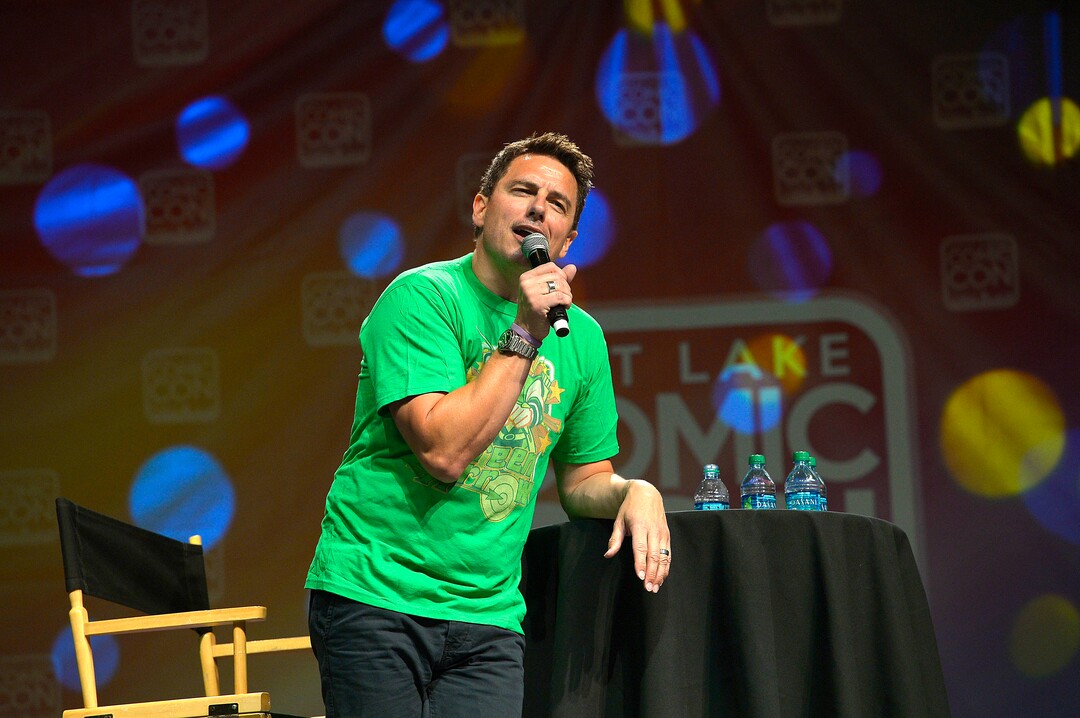 Leah Hogsten  |  The Salt Lake Tribune
John Barrowman, September 6, 2014, during the second annual Comic Con, at the Salt Palace Convention Center. John Barrowman is a Scottish-American actor, singer, dancer, presenter and writer and is known for his role as Captain Jack Harkness on infamous British science fiction series "Doctor Who" and "Torchwood."
