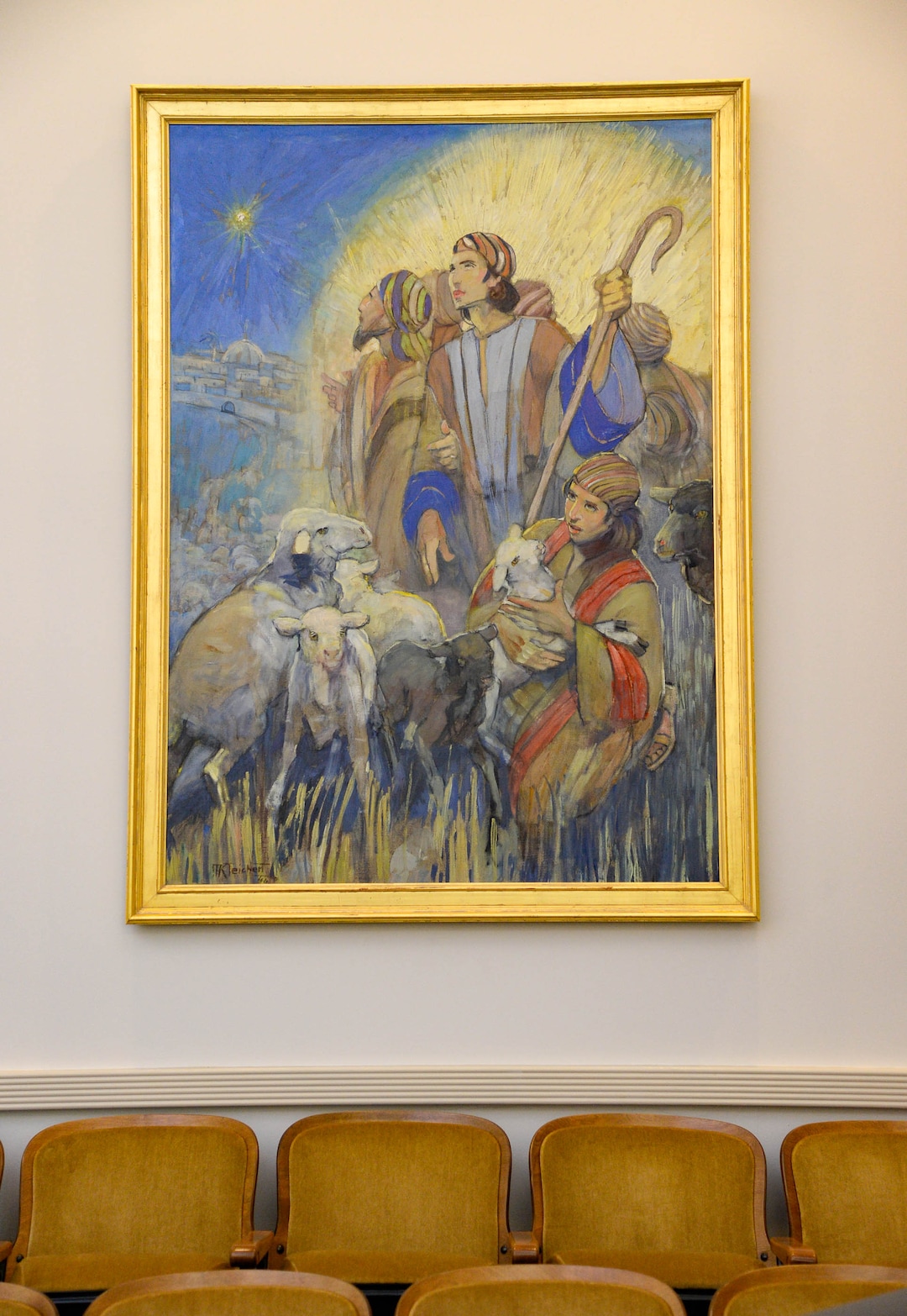 (Francisco Kjolseth  |  The Salt Lake Tribune) The LDS Church plans to remove three original  paintings by LDS artist Minerva Teichert from an east Salt Lake City chapel, including “Shepherds of Bethlehem,” and some local members are concerned.