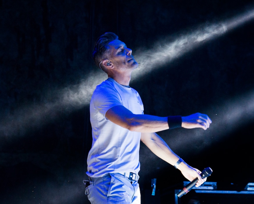 (Rick Egan  |  Salt Lake Tribune file photo) Nick Hexum of the band 311 performing in 2018 at Usana Amphitheatre, now Utah First Credit Union Amphitheatre. The state of Utah has joined six other states and the Federal Trade Commission in a lawsuit against Ticketmaster and its parent company, LiveNation — which handles concert ticket sales for venues like Utah First and others in Utah.
