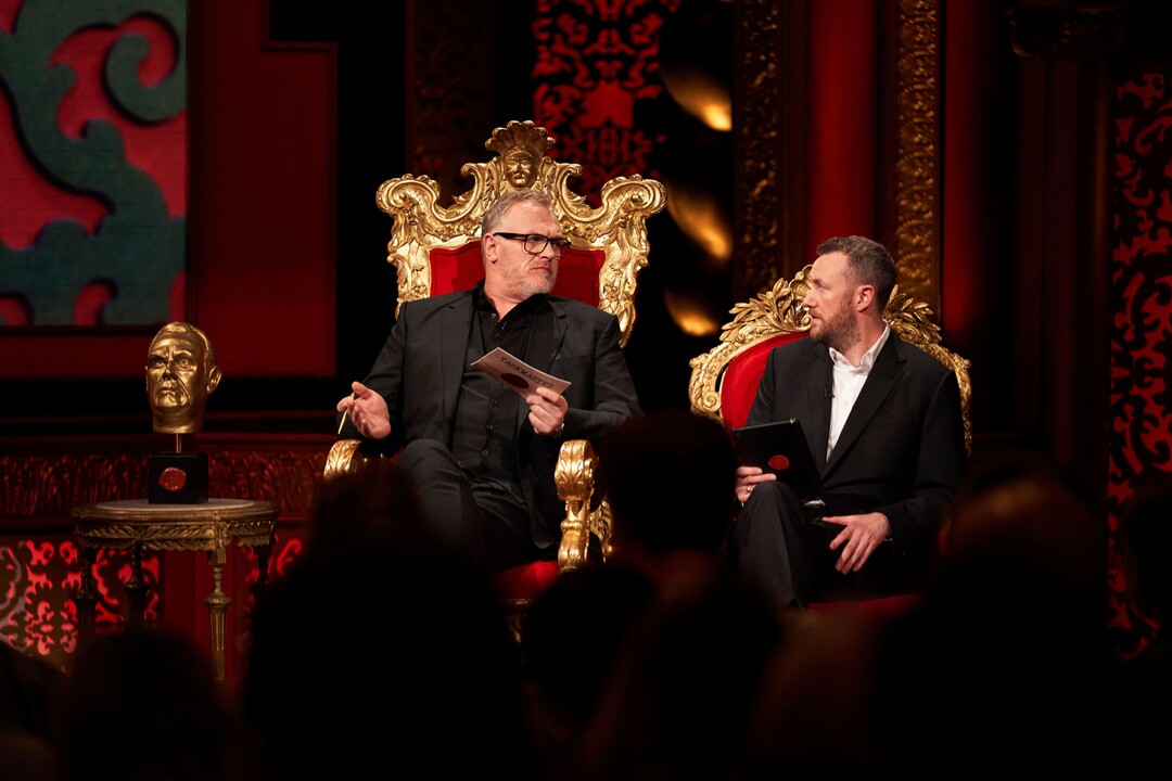 (Photo courtesy of Avalon UKTV) Greg Davies and Alex Horne star in “Taskmaster.”