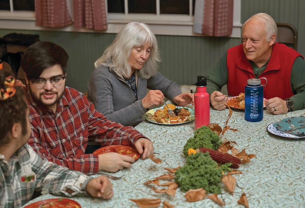 People from the town join together at Rice’s Mills Community Association monthly potluck — an event that has been going on for 60 years in Thetford, Vt., Nov. 16, 2025. (Nick Meyer/The New York Times)