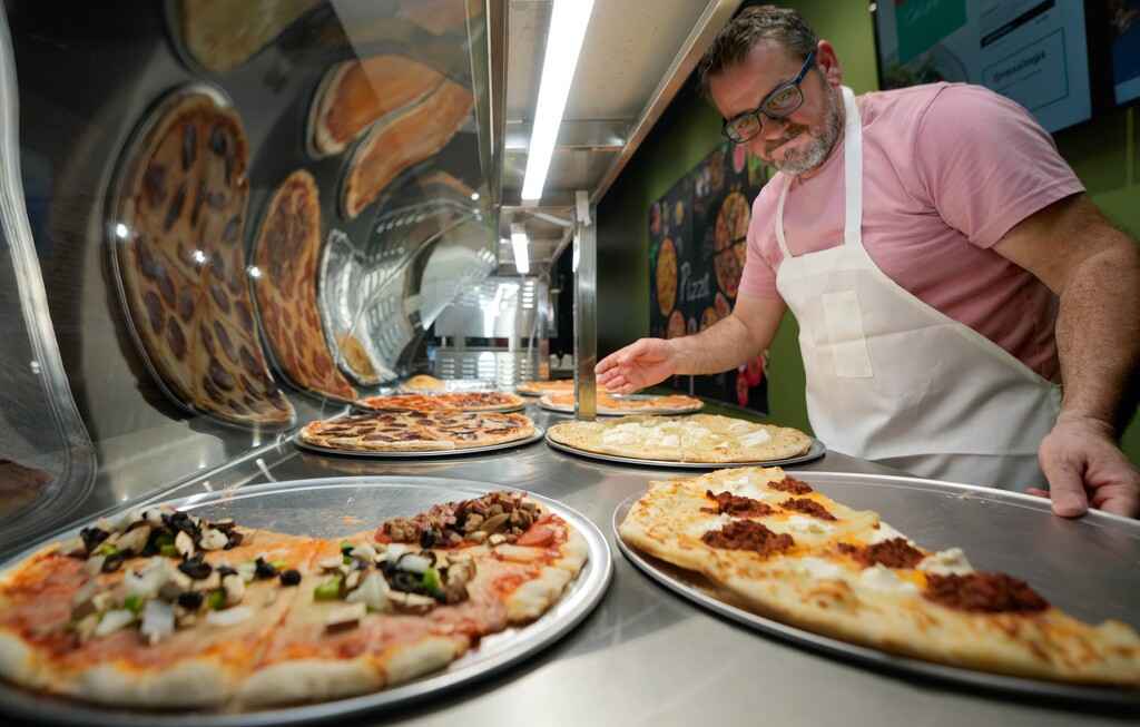 (Francisco Kjolseth | The Salt Lake Tribune) Besir Bushi, owner of Italian Olive at 270 S. Main, is pictured on Friday, October. 3, 2025.