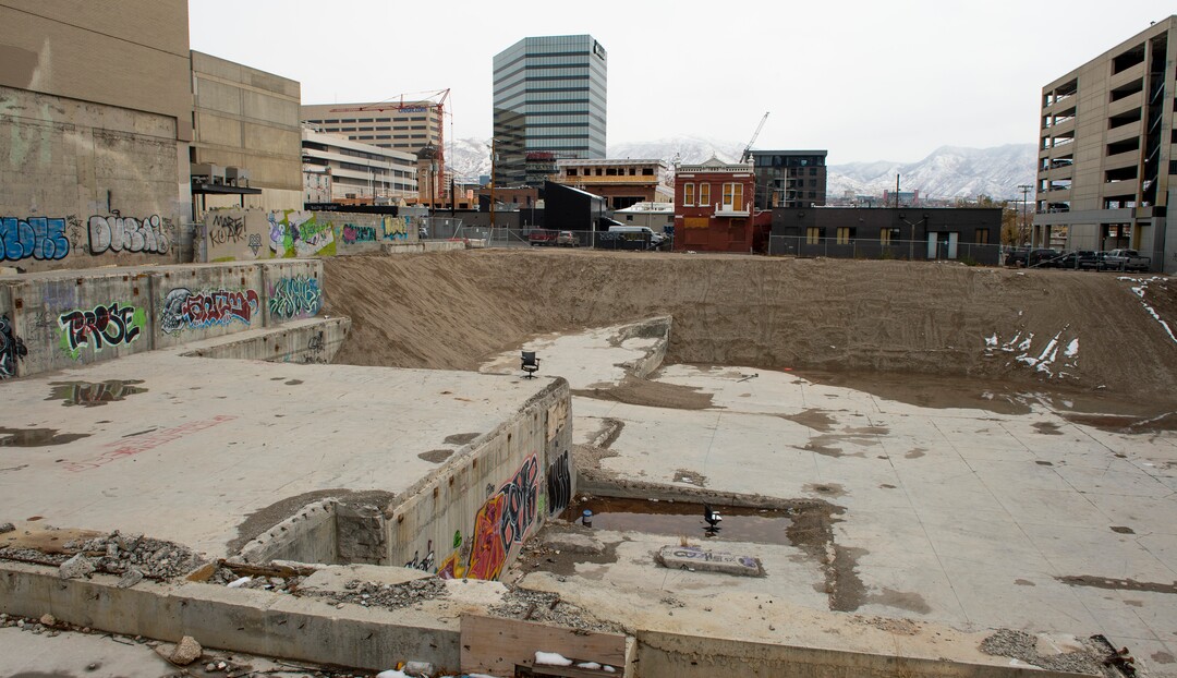 (Rick Egan | The Salt Lake Tribune). Vacant space at 255 South State in Salt Lake City onTuesday, Nov. 10, 2020.