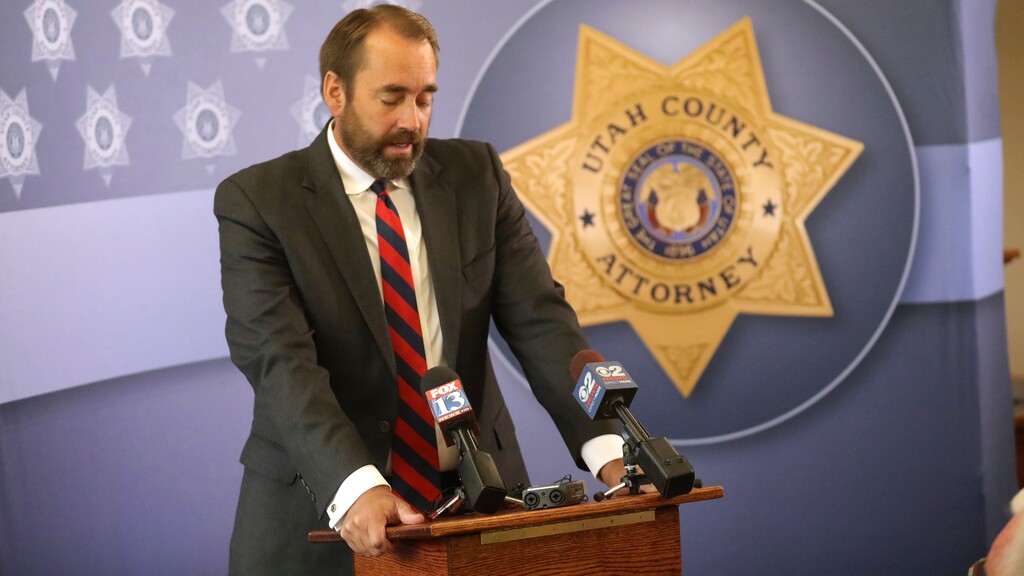 AP Photo/Rick Bowmer) Utah County Attorney David O. Leavitt on Wednesday, July 31, 2019, in Provo, Utah.