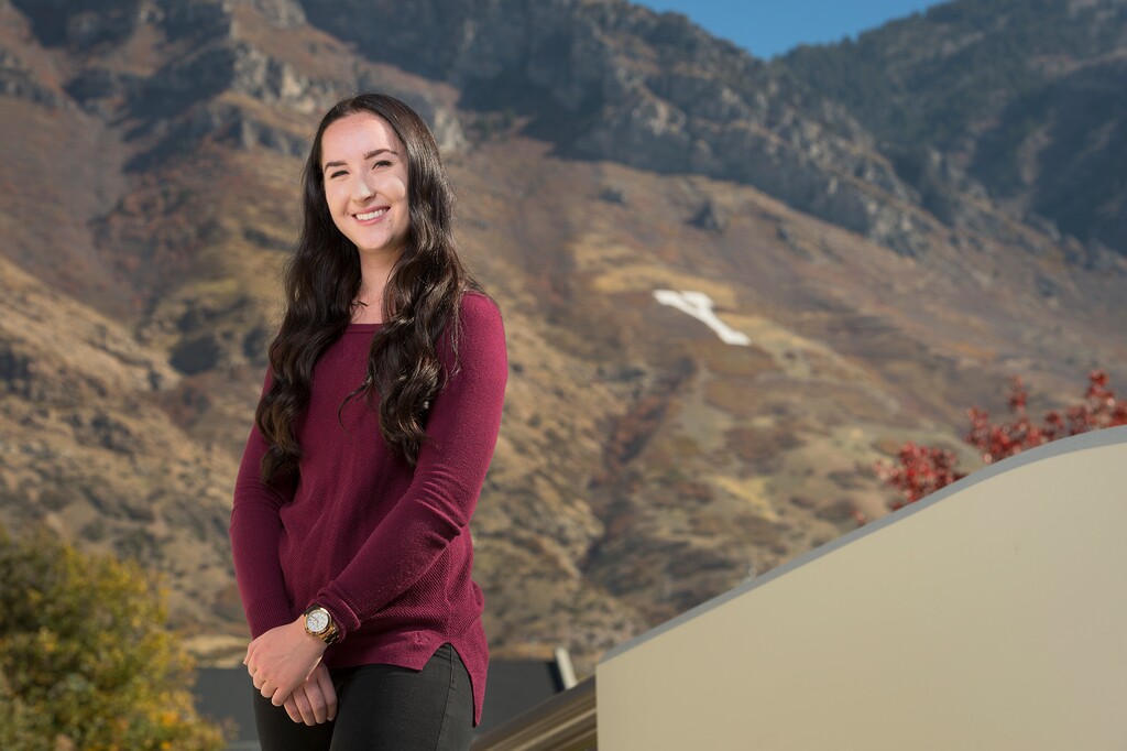 Leah Hogsten  |  The Salt Lake Tribune  The Salt Lake Tribune's Utahn of the Year--Madi Barney, pictured October 26, 2016, on the campus of Brigham Young University, the day the school changed its policy on sexual assault investigations. Through Barney's willingness to go public about Brigham Young University's handling of her rape case, Barney changed the discussion of campus sexual assaults across the state. Barney launched a petition requesting Honor Code amnesty for BYU students who report sex crimes that resulted in a policy change not to punish sexual assault victims for Honor Code violations in connection with their reports.
