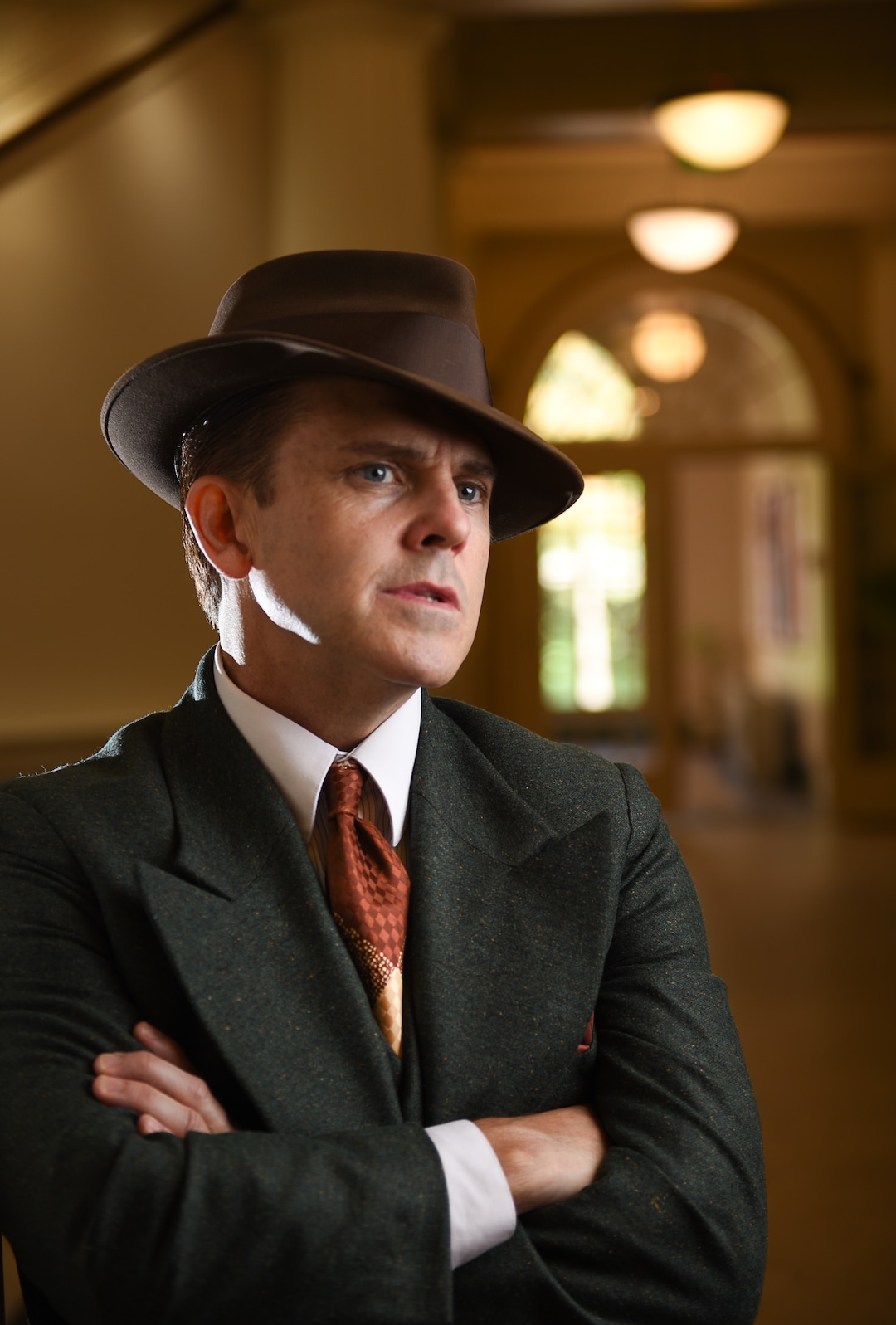 (Francisco Kjolseth  |  The Salt Lake Tribune)  Robert Creighton, actor who is writer, composer and star of "Cagney: The Musical," opening in September at Pioneer Theatre - where it is worshipping for a Broadway run, is photographed at The Wave in Salt Lake City.
