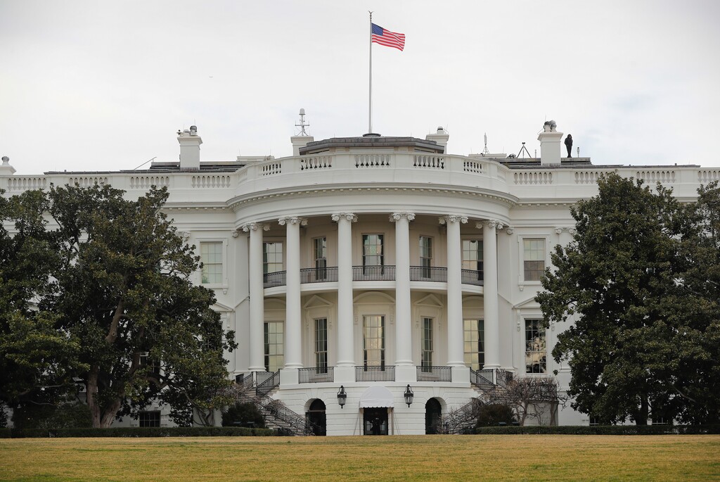 In this photo taken Feb. 2, 2017, the White House in Washington seen from the South Lawn. The White House won't make public the logs of visitors to the White House complex, breaking with the practice of President Donald Trump's predecessor.  (AP Photo/Pablo Martinez Monsivais)