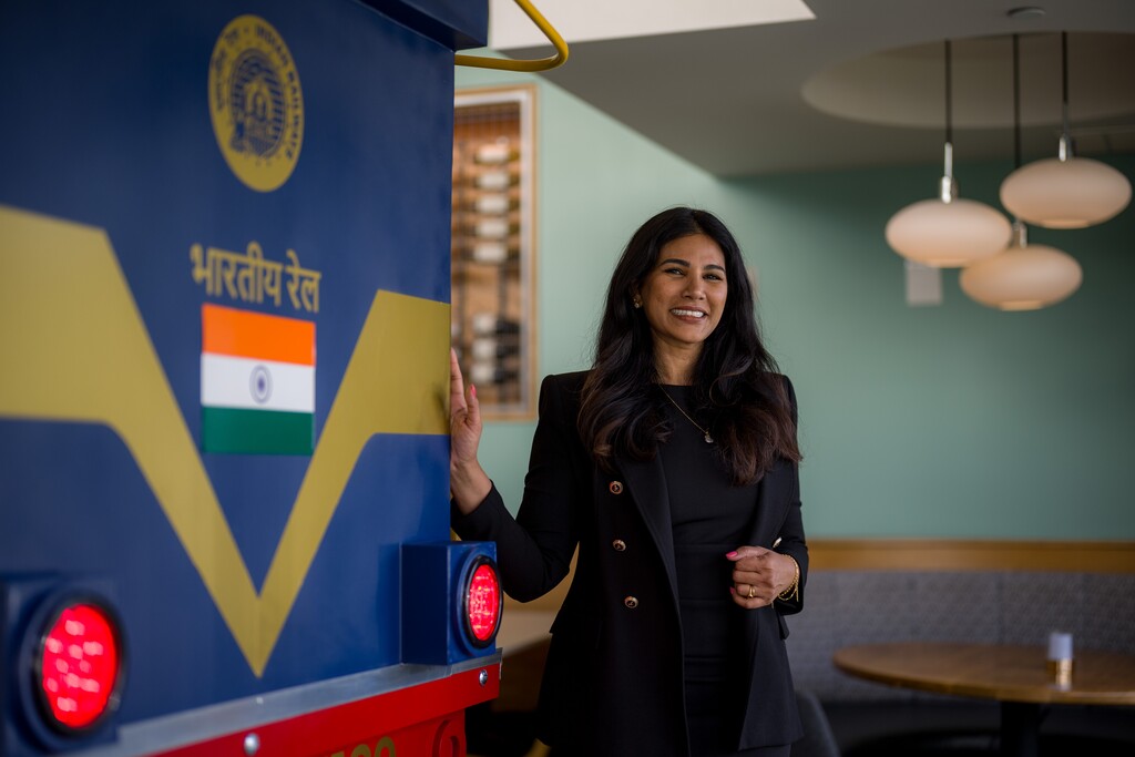 (Trent Nelson  |  The Salt Lake Tribune) Lavanya Mahate at Central by Saffron Valley in Salt Lake City on Wednesday, Oct. 22, 2025.