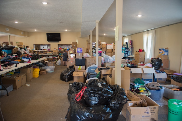 (Rachel Molenda  |  The Salt Lake Tribune) Gateway Church in Kountze, Texas, has received donations from all over the U.S. for those affected by Hurricane Harvey. Tuesday, Sept. 5, 2017.
