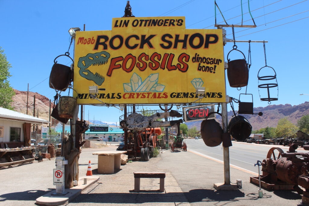(The Times-Independent) Lin Ottinger opened the Moab Rock Shop in 1960.