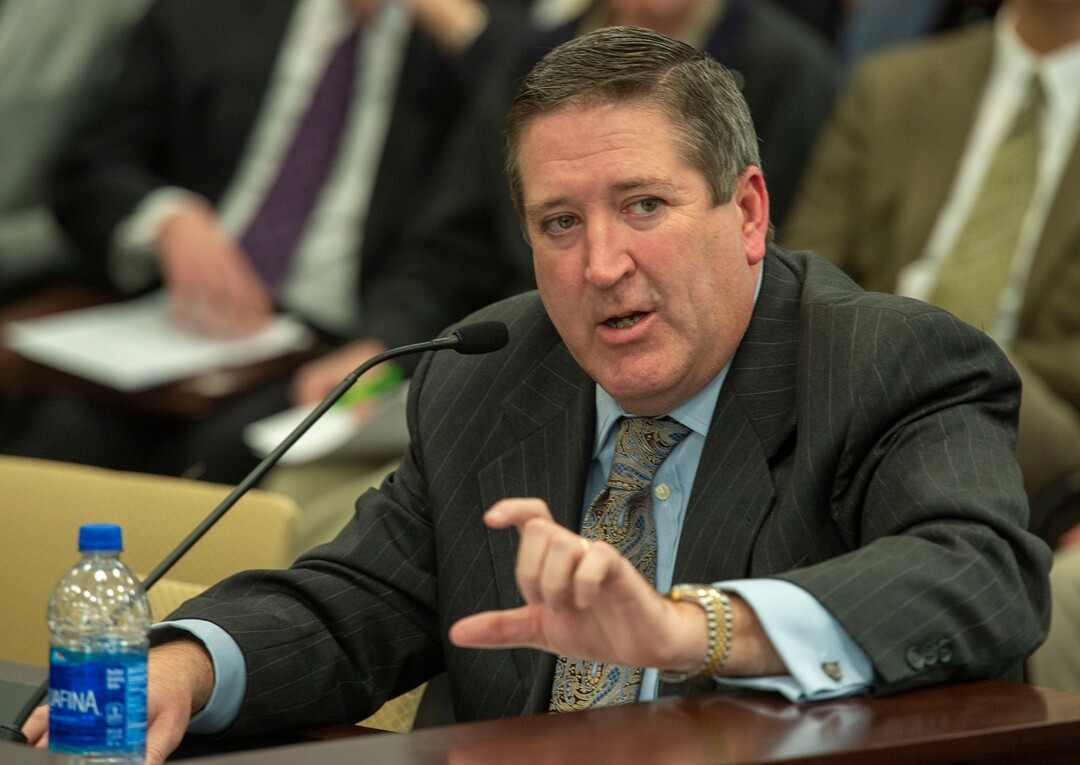 (Rick Egan  |  The Salt Lake Tribune)      Rep. Tim Quinn introduces the new sweeping tax overhaul bill during it's first public hearing in a committee meeting, Friday, March 1, 2019. 