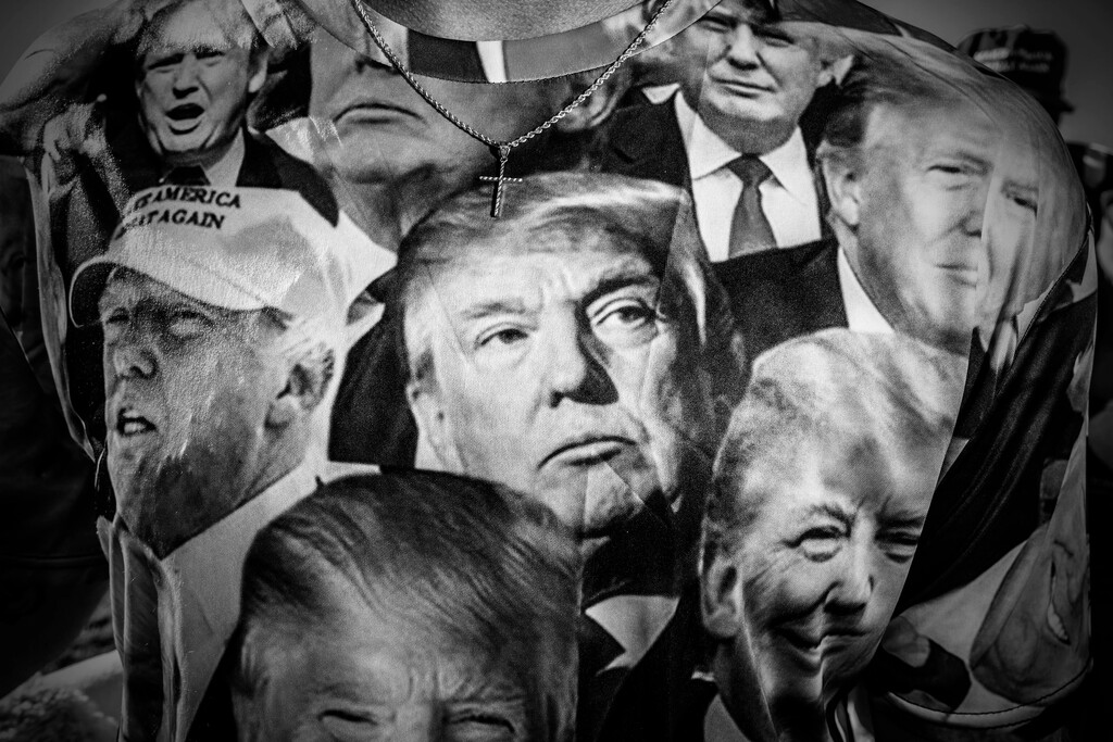(Mark Peterson | The New York Times)

A supporter of former President Donald Trump at his election campaign rally in Waco, Texas, on Saturday, March 25, 2023.
