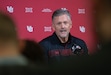 (Francisco Kjolseth  | The Salt Lake Tribune) Utah football  head coach Kyle Whittingham answers questions during a news conference at the University of Utah on Tuesday, Jan. 14, 2025. 