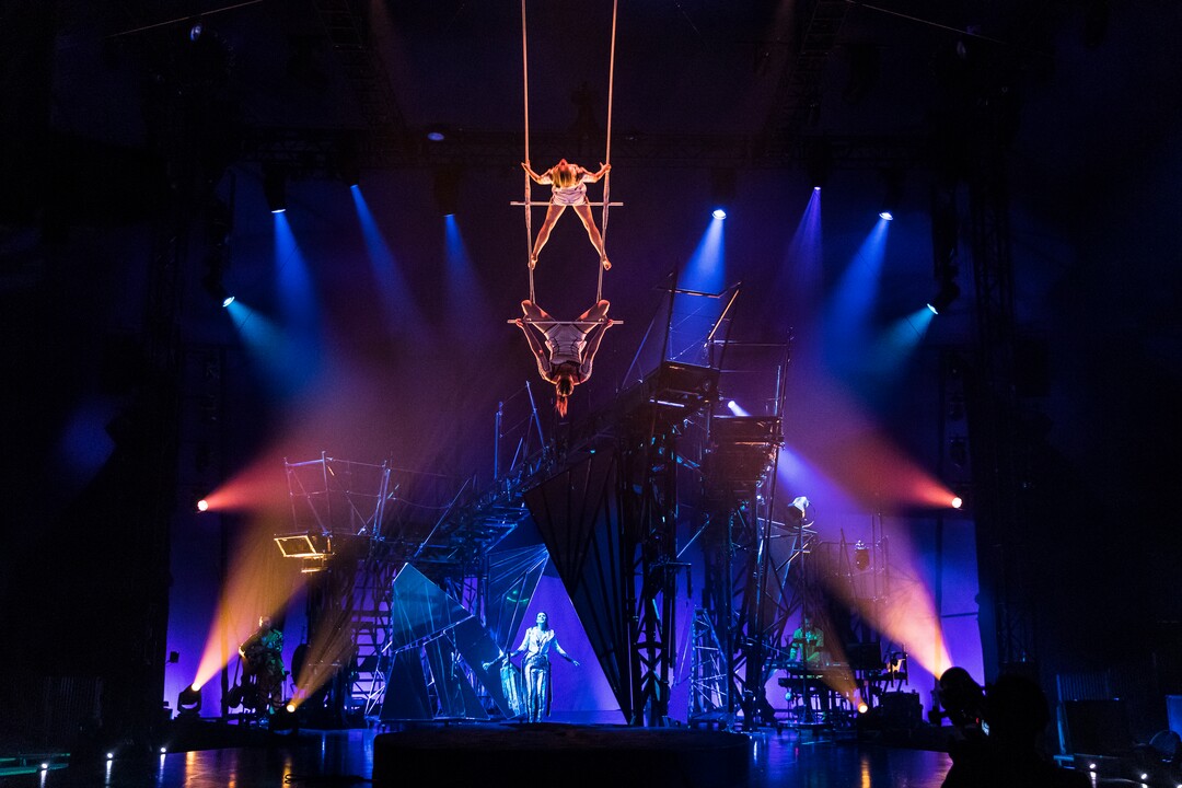 (Marie-Andrée Lemire  |  courtesy of Cirque du Soleil) A trapeze duo is one of the acts in Cirque du Soleil's show "Bazzar," which will play in a tent in the parking lot of the Maverik Center in West Valley City, from May 24 to July 5, 2020.