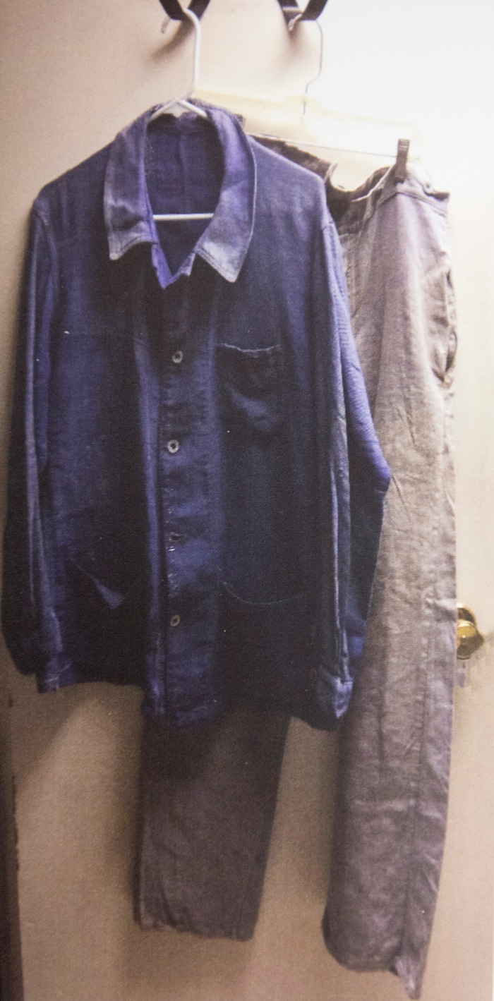 (Photo courtesy of the Moseley family)  French peasant clothes worn by World War II veteran Lonnie Moseley, after he crash-landed in France, avoiding detection of the Germans by hiding out hiding out with a French farming family.