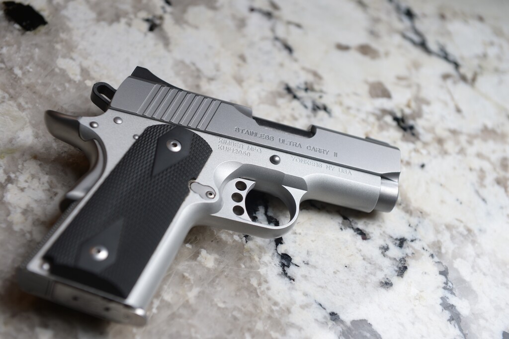 (Leah Hogsten | Tribune file photo) A Kimber .9mm pistol.