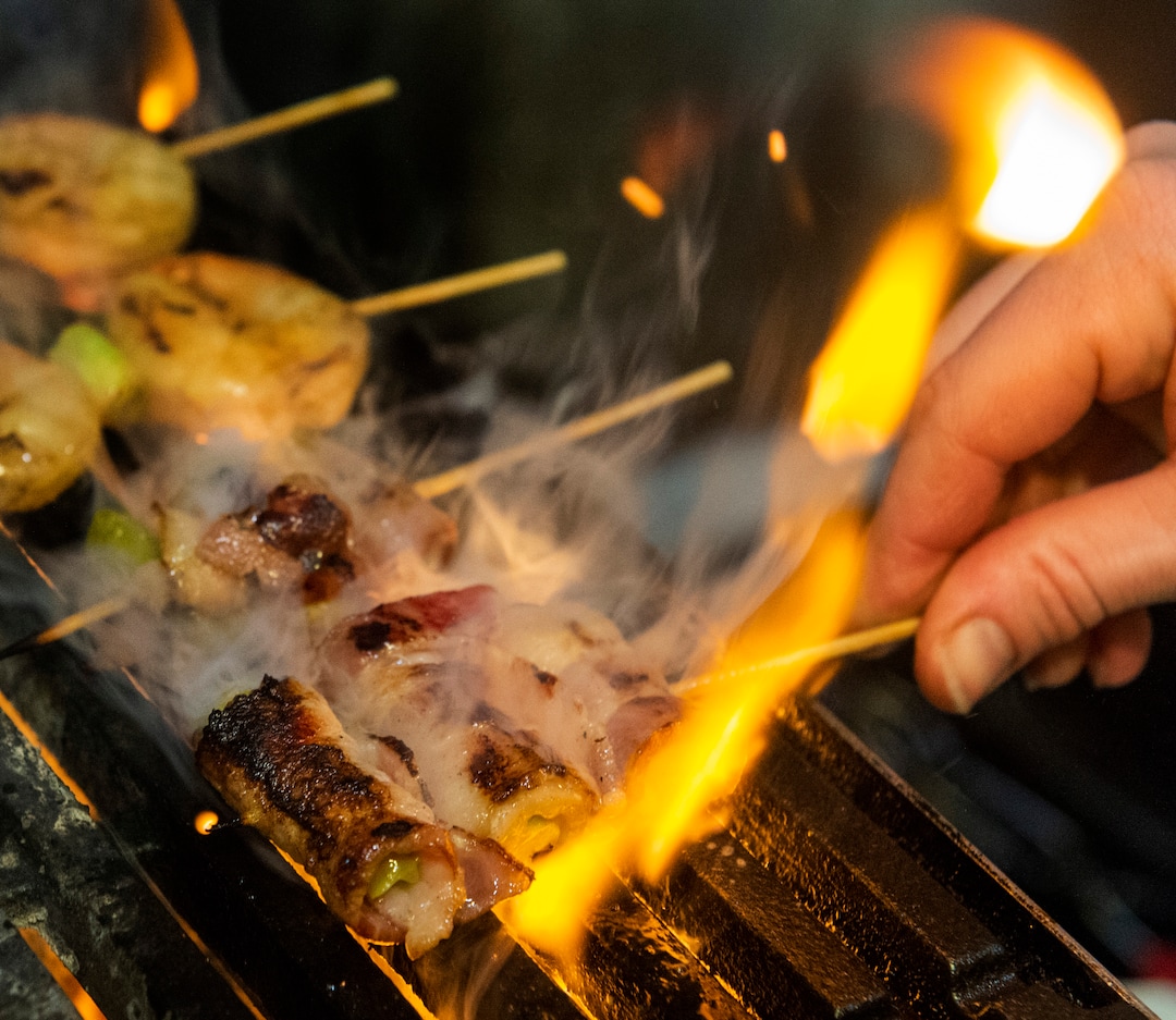 (Rick Egan  |  The Salt Lake Tribune)   Bacon wrapped asparagus skewers at the Ramen Bar in Salt Lake City, Wednesday, Jan. 16, 2019.