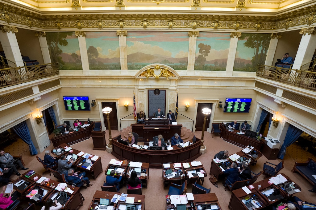 (Bethany Baker  |  The Salt Lake Tribune) The Utah Senate meets during floor time in the Utah Capitol in Salt Lake City on Wednesday, March 4, 2026.