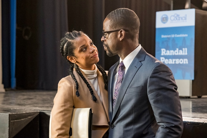 (Photo by: Ron Batzdorff/NBC) Susan Kelechi Watson as Beth and Sterling K. Brown as Randall in “This Is Us.”